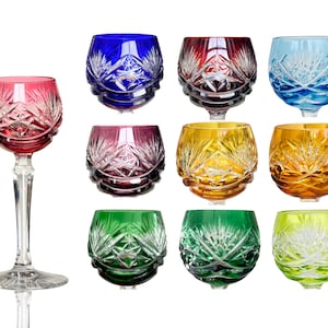 Farbiges Likörglas Nachtmann | Schnapsglas | 1 Stück | Farbüberfang | 1930-60er Set