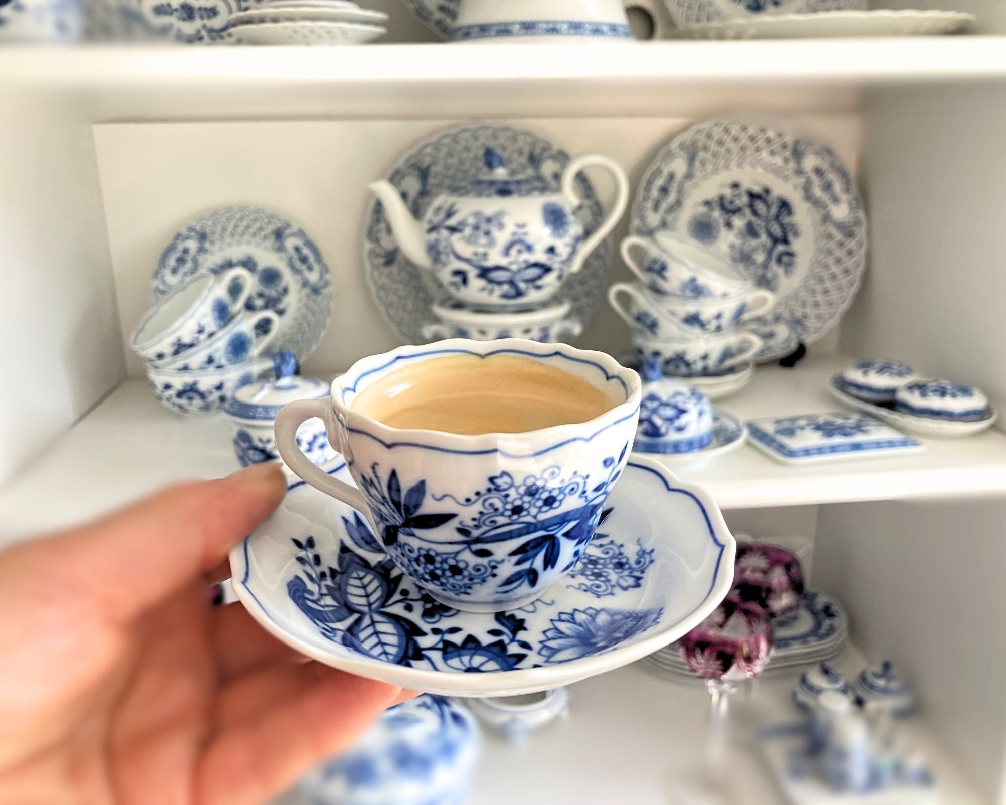 HUTSCHENREUTHER ペアカップ＆ソーサー ミニプレート フッチェンロイター ブルーオニオン コーヒーカップ＆ソーサー5