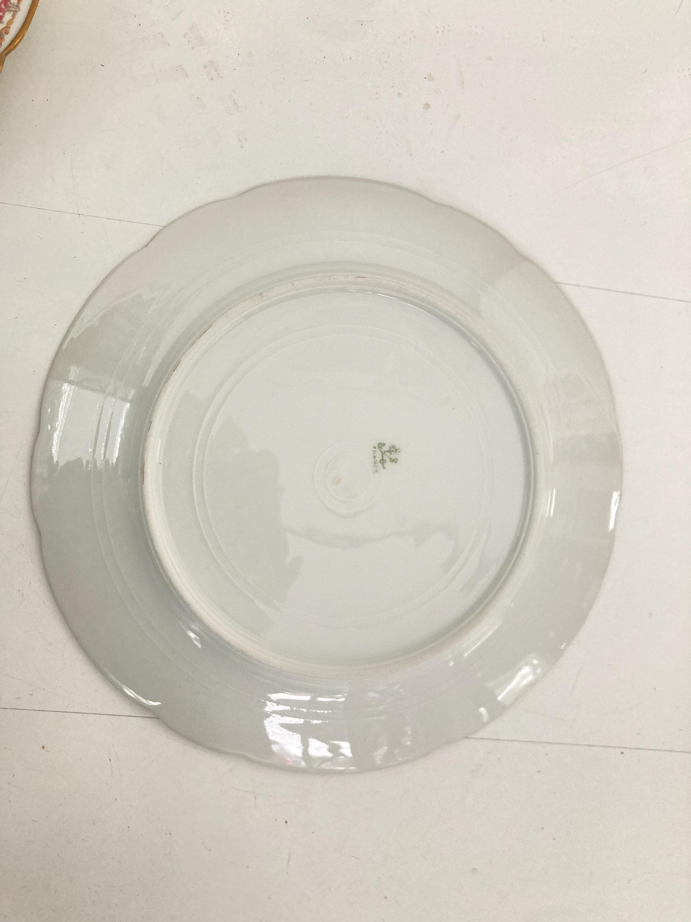 リモージュ ディナープレート | アンティーク磁器 12枚セット | ピンク