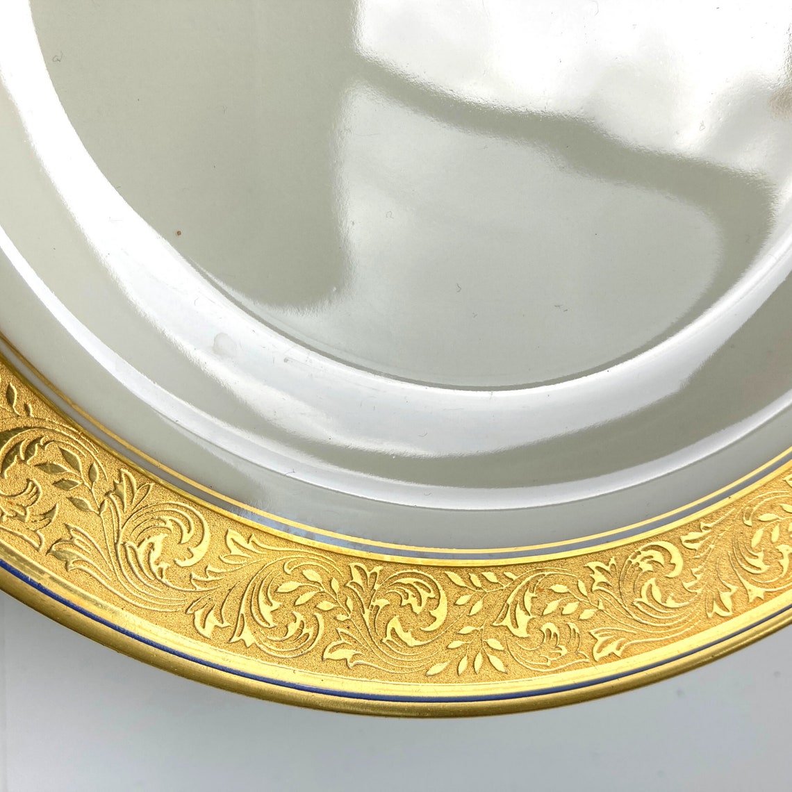 Pirkenhammer Porcelain Dinner Plates Cream and 24K Gold - Etsy