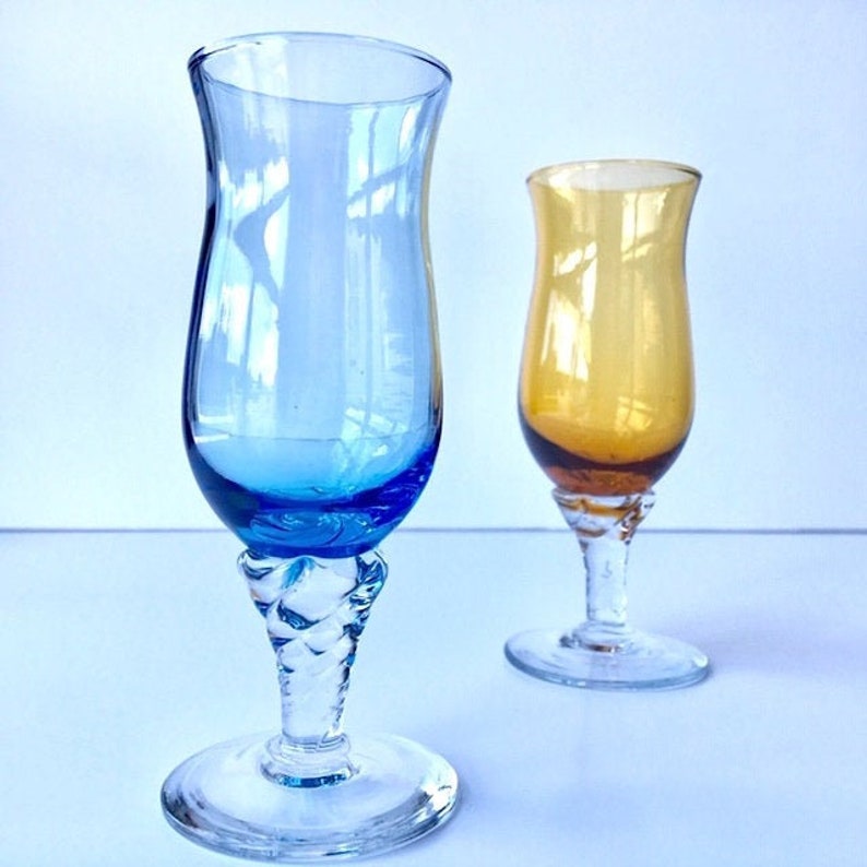 5x Murano Cordial Glasses Hand Blown on Twisted Stem / Multi Etsy