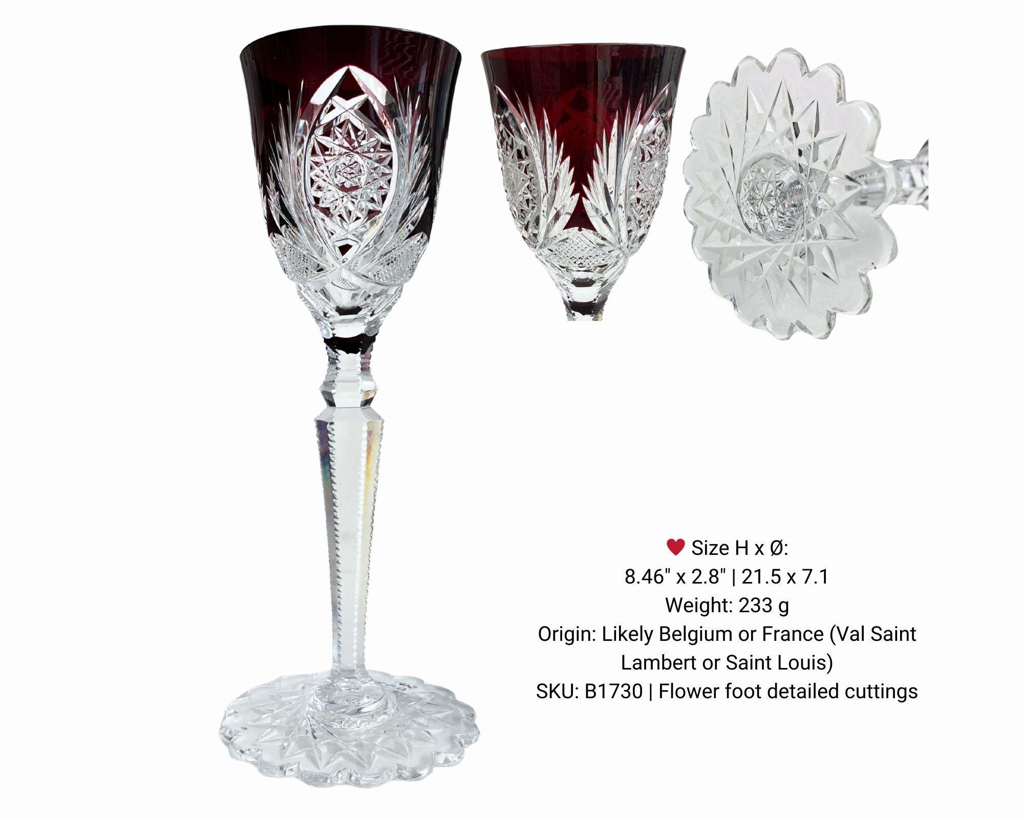 Val Saint Lambert Wine Glass | 1pcs | Saarlouis, Saarbrucken