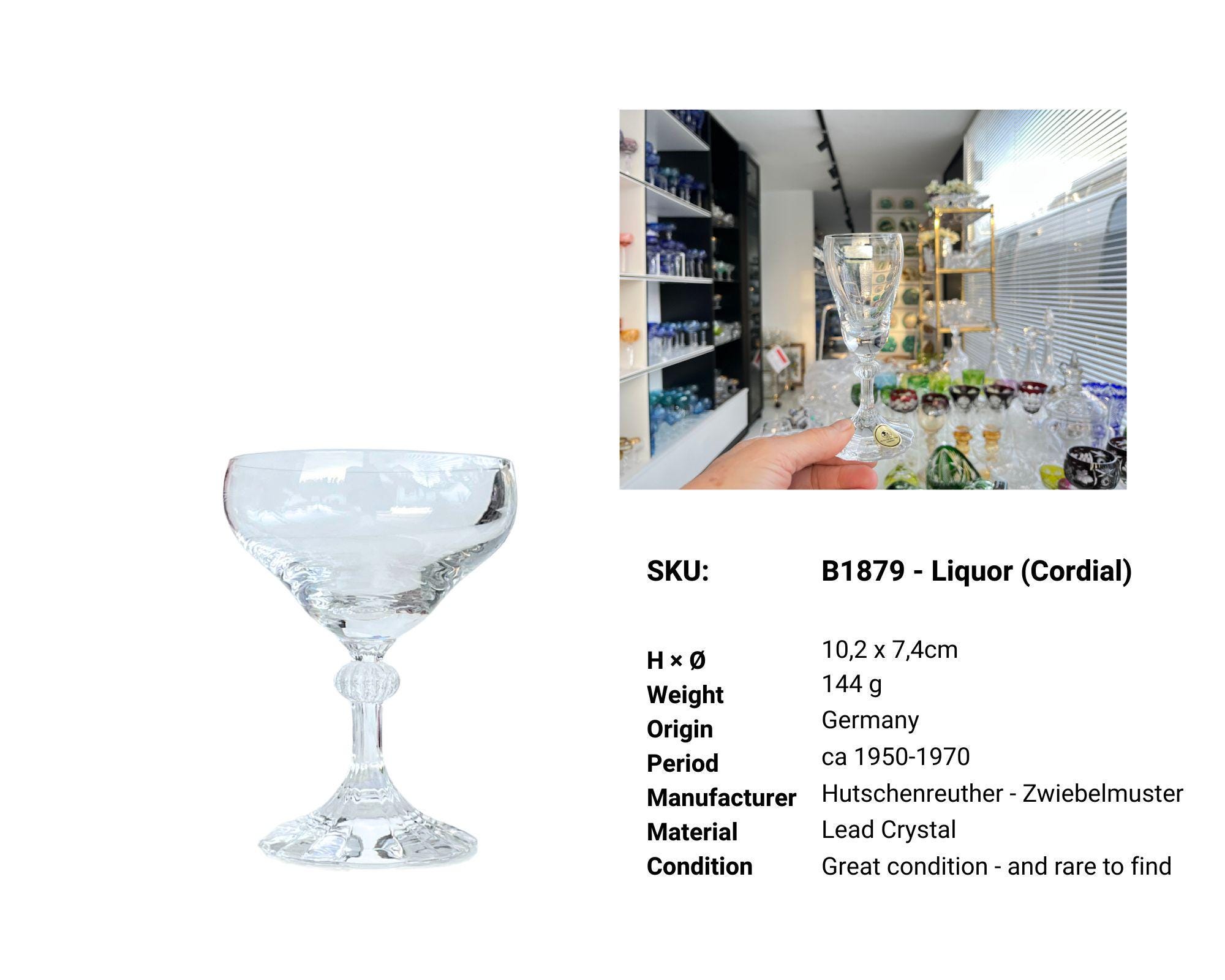 Hutschenreuther Glas „Blaue Zwiebel“ | 1 Stück | Seltenes Champagner-, Wein- und Wasserglas