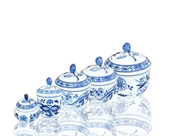 Sugar Bowl | Honey Pot | (1) Zwiebelmuster Hutschenreuther