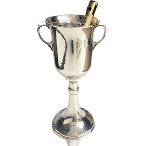 Silver Plate Champagne Bucket | 1Pcs | Pedestal | Hammeredet