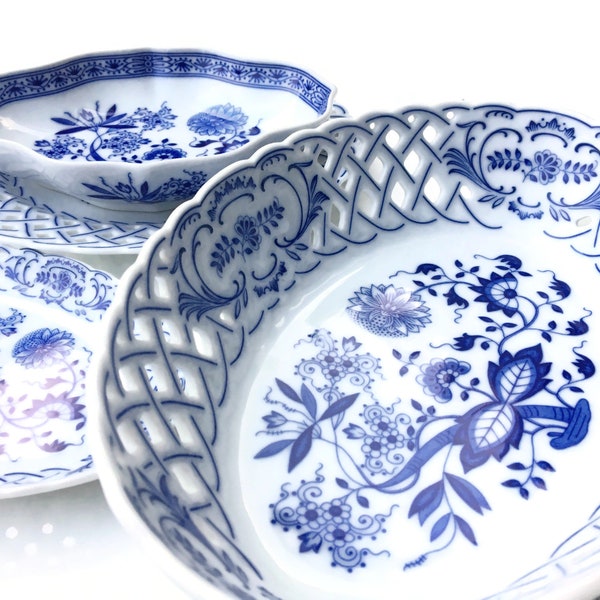 Blue Onion Reticulated Plates | Bread Basket | Bowls | Hutschenreuther