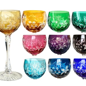 Crystal Color Wine Glass | Cut to Clear | 1Pcs | By Beyer in Grapes Decor | 70set