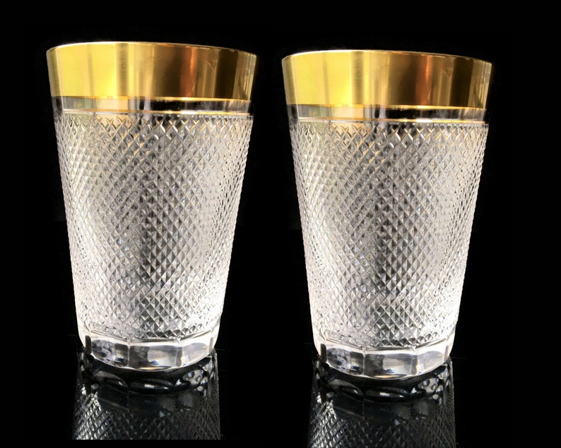 Reserved 2x Crystal Whiskey Glasses Lowball Cut Glass with Etsy