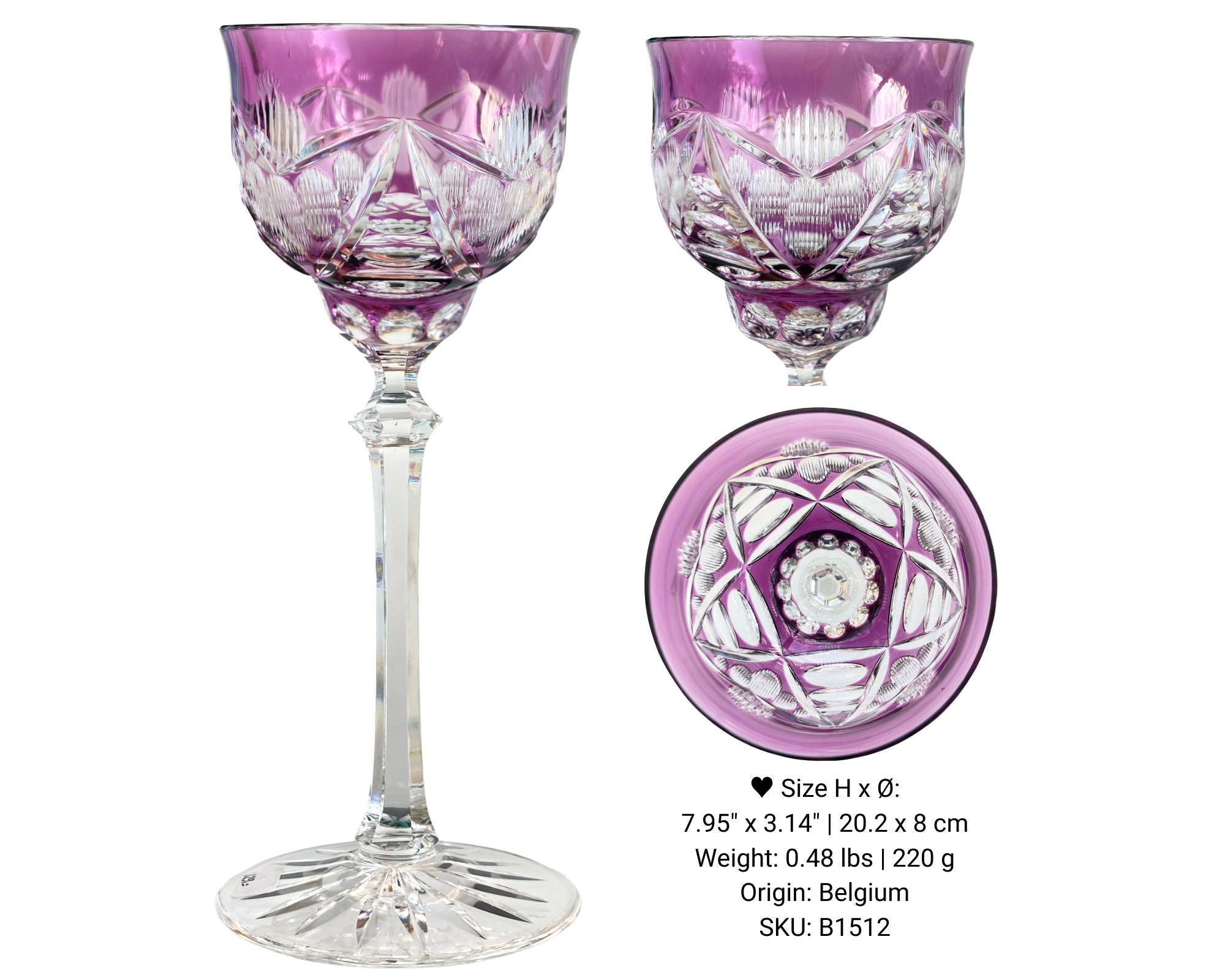 Purple Tinted Wine Glass Pair – Shinise