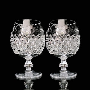 Copas de coñac vintage | 5 piezas | Copa de coñac de cristal 70