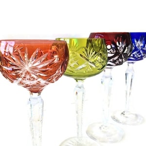 1x Crystal Wine glass | Wine Goblet | Roemer | Bohemian &#39;Cut to Clear&#39; Crystal | PEILL, VAL LAMBERT / Nachtmann