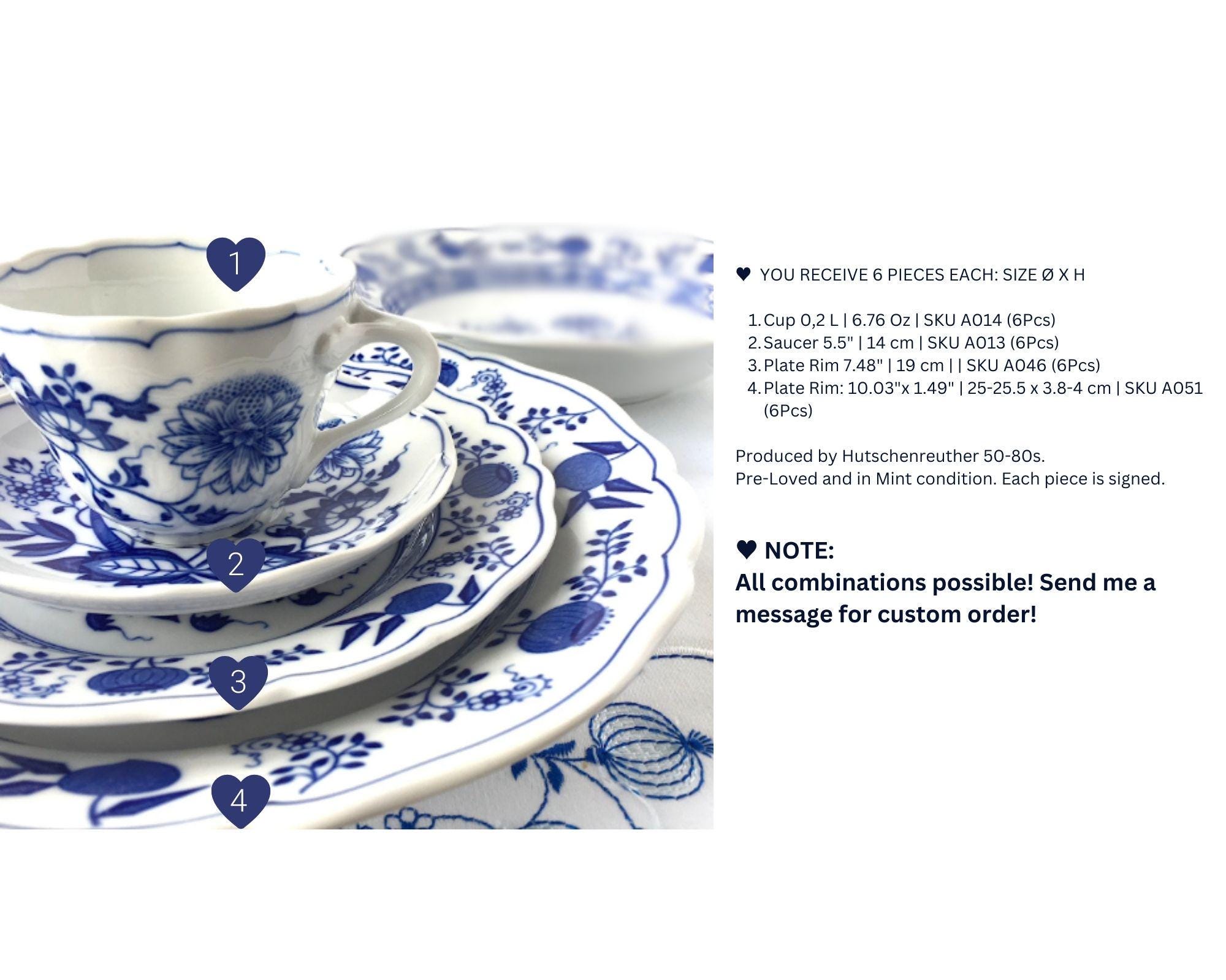 ブルーオニオンディナーウェア |磁器皿 | 6人用 |フッチェンロイター