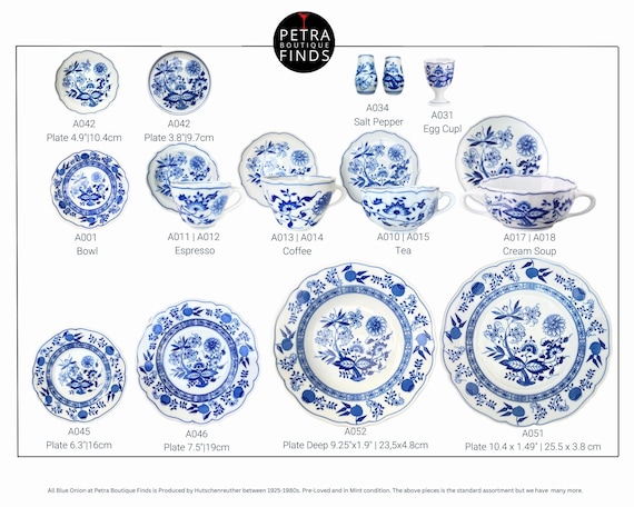 ブルーオニオンディナーウェア |磁器皿 | 6人用 |フッチェンロイター