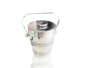 Silver Ice Bucket | with lid | Inside white