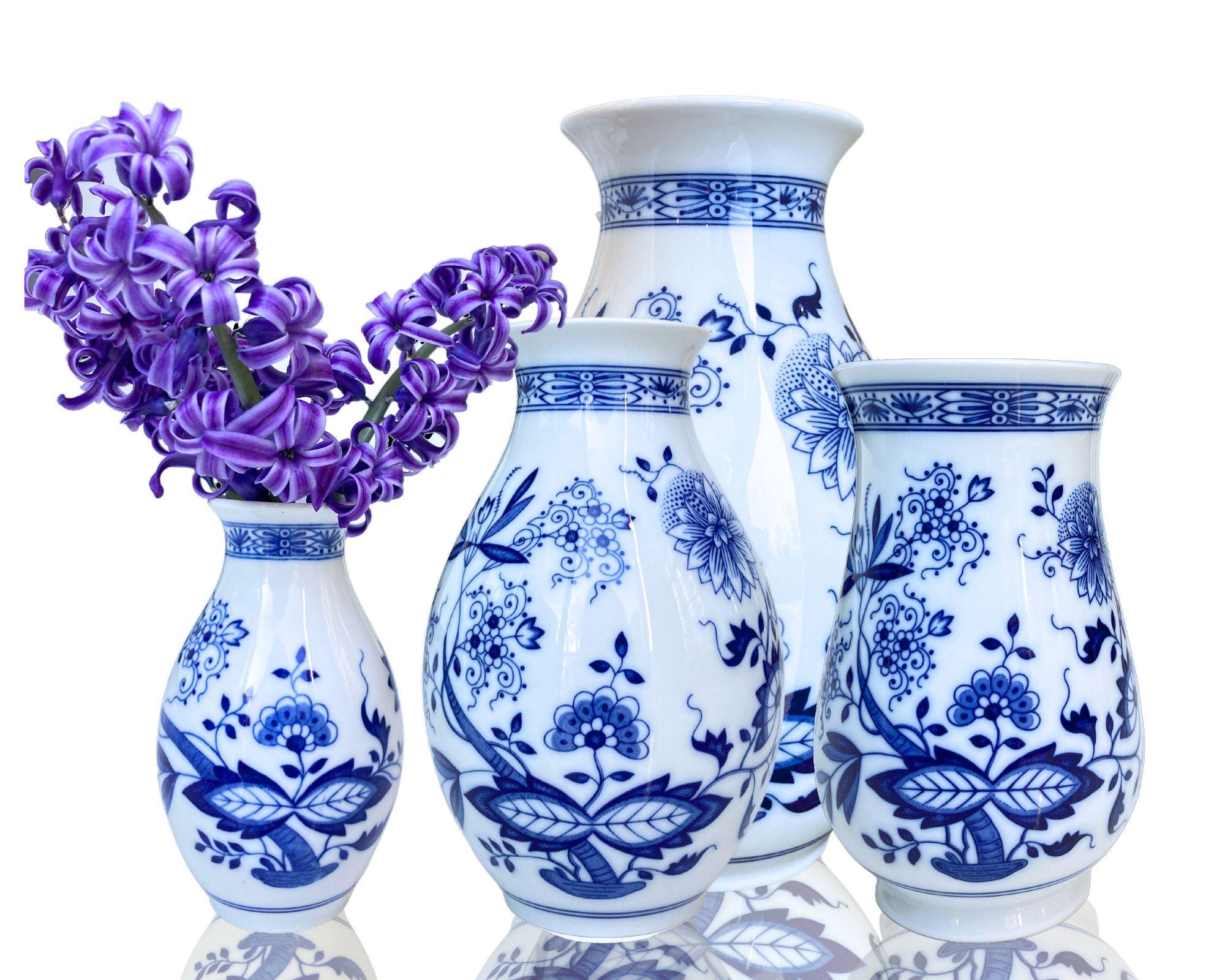 花瓶　フッチェンロイター ブルーオニオン花瓶 |サイズ S、M、L | 1個 |フッチェンロイター