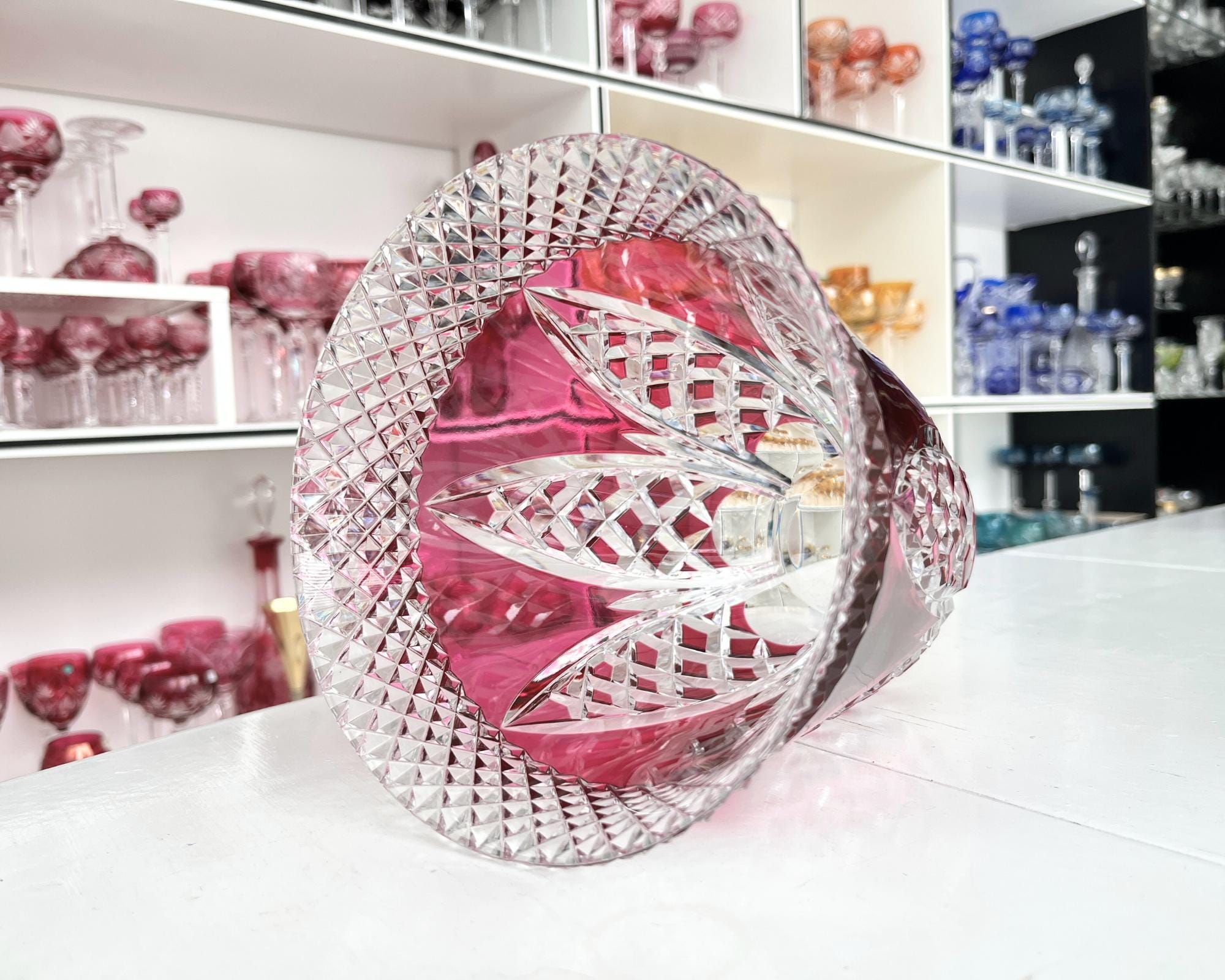 ヴァル・サン・ランベールの花瓶 | ピンククリスタル | サイン入り