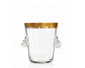 Ice Bucket | Crystal and Gold Trim | Theresienthal