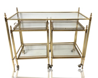Tables gigognes | Ensemble de 3 tables basses | Style français, vers 1950