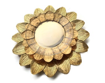 Gold Pineapple Plates Turnwald | Mirror Charger Plates | 24K Gold | 24Pcs| 1960s