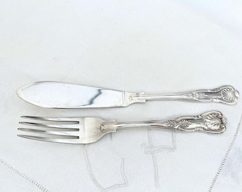 Sheffield Cutlery Set | Fish Knife and Fork | Silver Plate