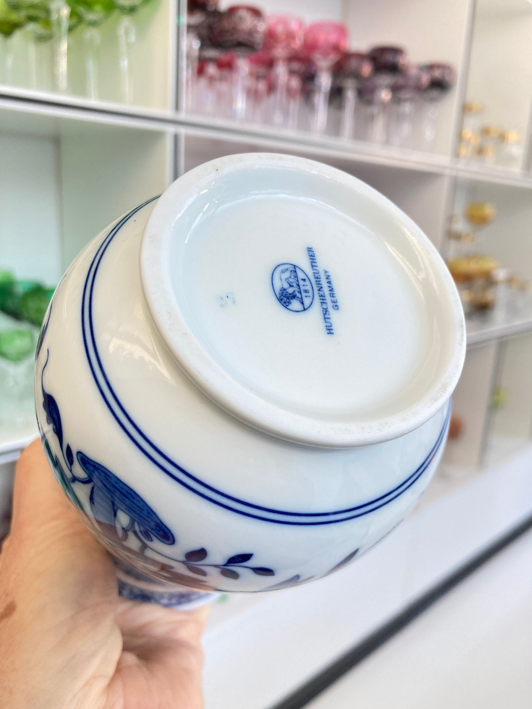 ブルーオニオン花瓶 |サイズ S、M、L | 1個 |フッチェンロイター