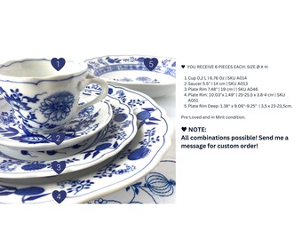 フッチェンロイター ブルーオニオン 大皿 ディナープレート 6客 美品