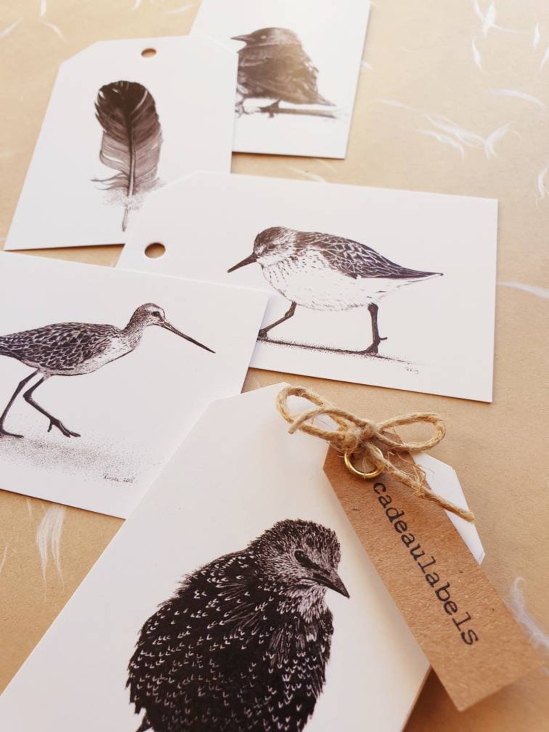 Vögel in Tinte, Set mit 10 Geschenkanhängern, Druck von Federzeichnungen -  Etsy Österreich, image size:1080x1440