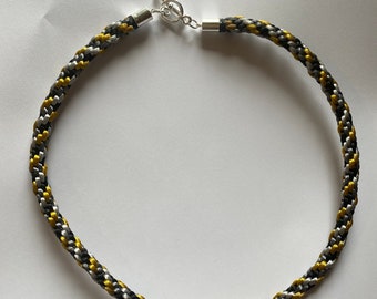 Kumihimo Braided Pebble Necklace