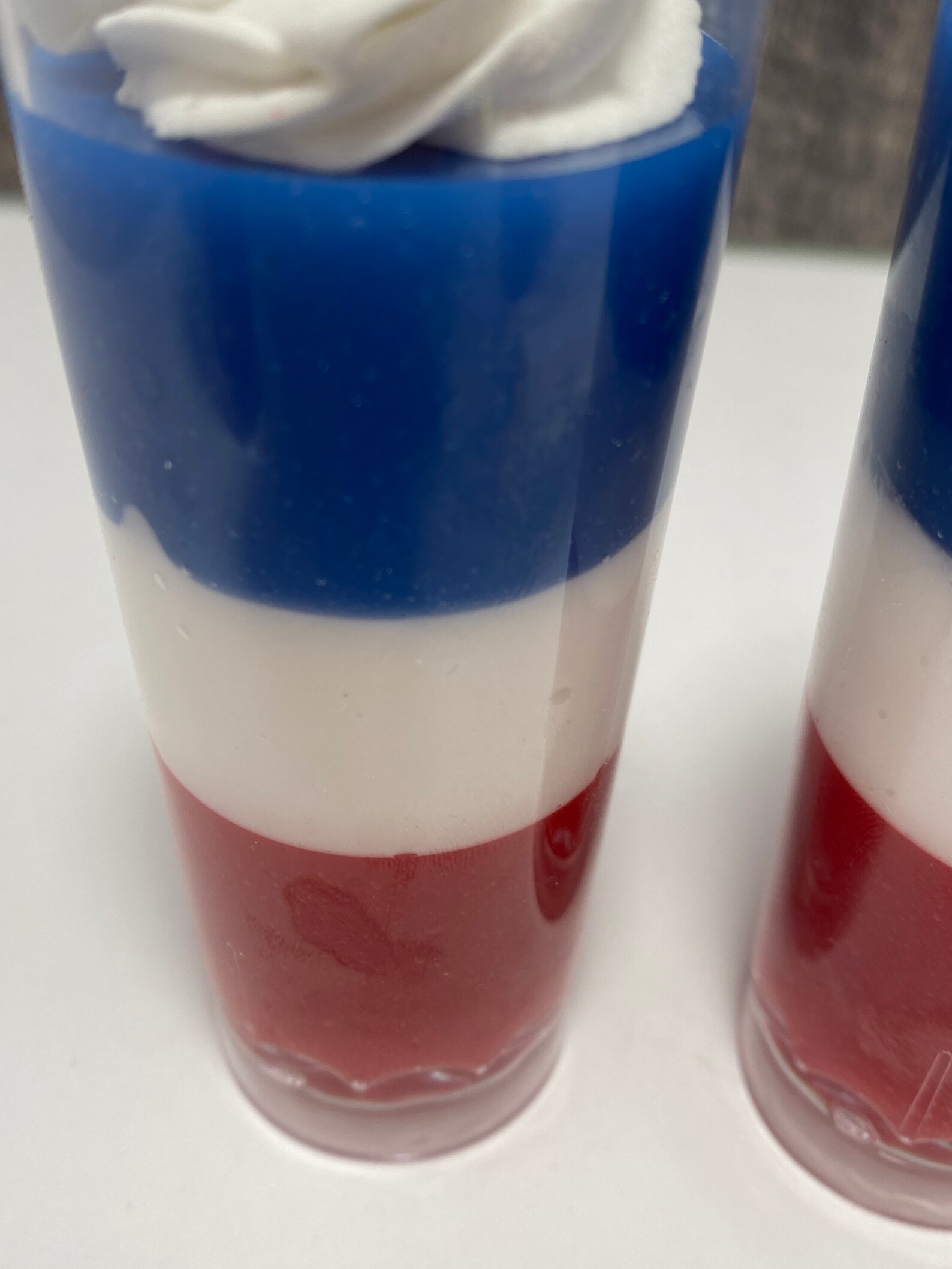 Patriotic Faux Parfait Cups Summertime Dessert Red White and Etsy
