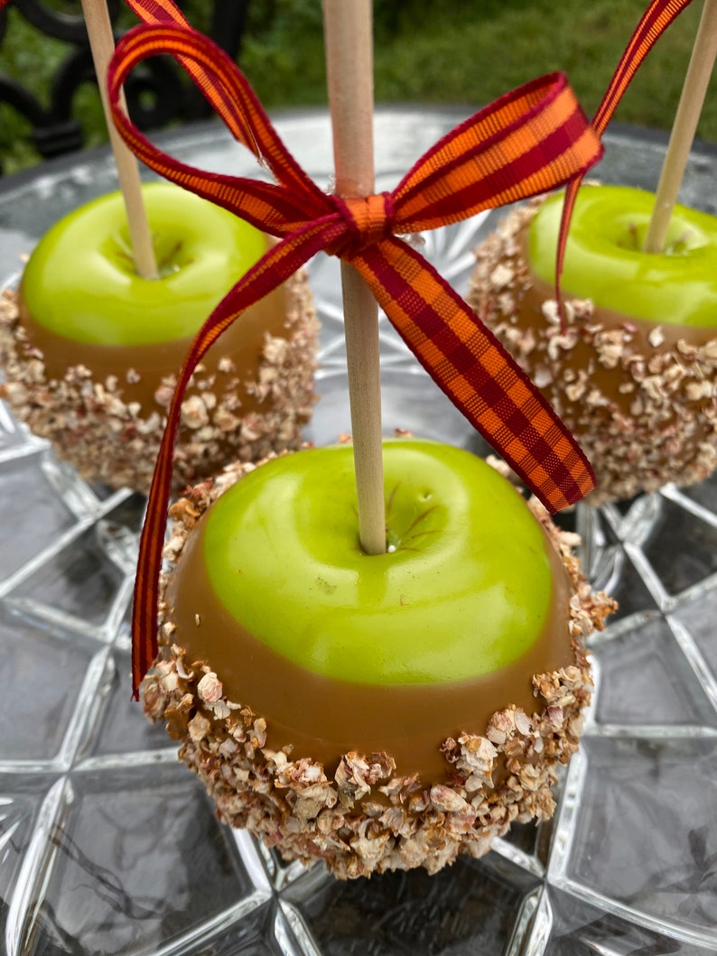 Large Faux Carmel Apples Candy Apples Etsy
