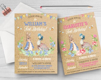 1st birthday invitations boy etsy