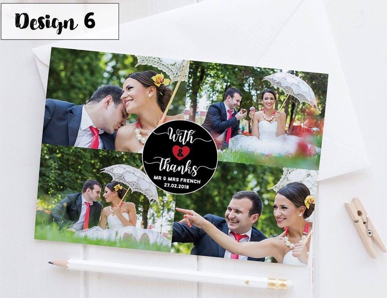 Photo Thank You Cards Wedding Thank You Cards Bulk Wedding Etsy