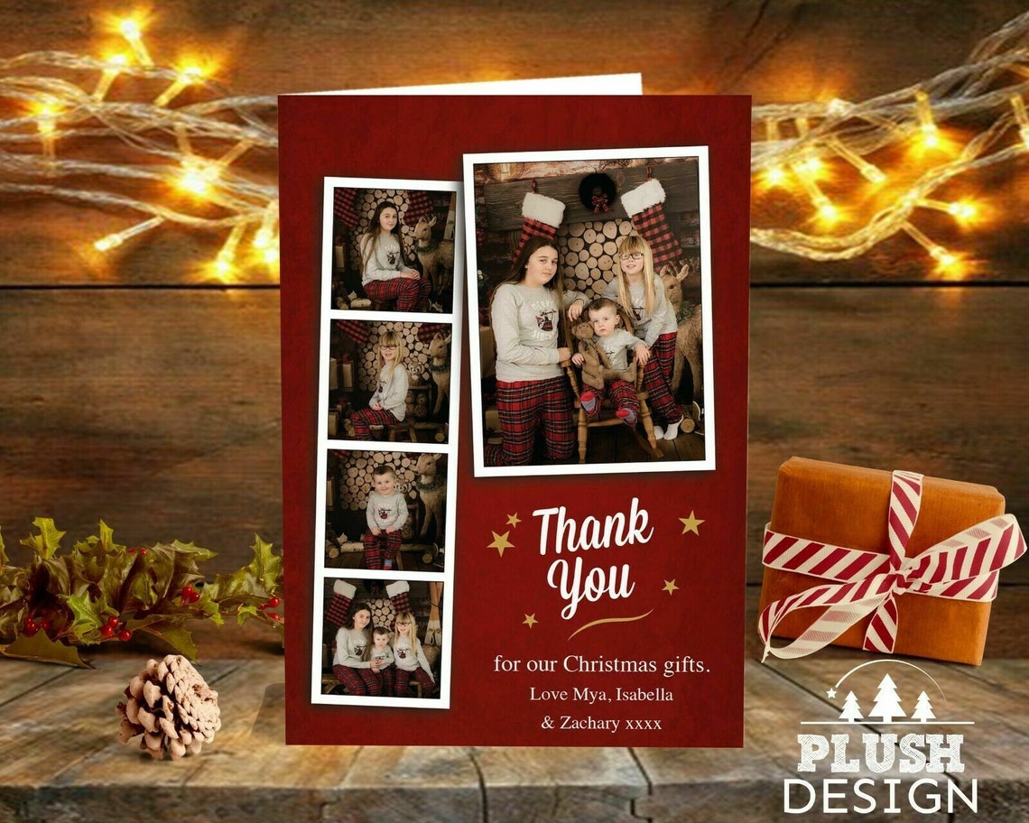Baby Christmas Thank You Cards Family Christmas Thank You | Etsy