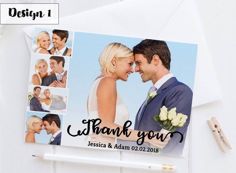 Photo Thank You Cards Wedding Thank You Cards Bulk Wedding Etsy