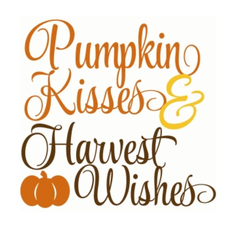 Pumpkin Kisses & Harvest Wishes Etsy