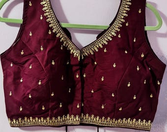 Ready Made V- Neck Saree Blouse bust size 38