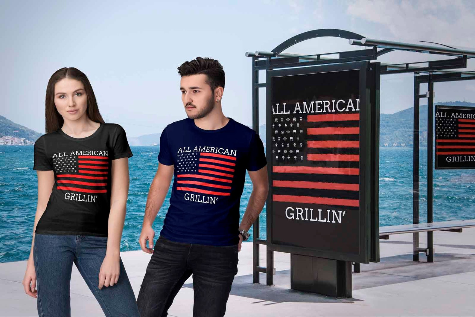 All American Grillin USA Patriotic BBQ Cool Funny Gifts Gag | Etsy