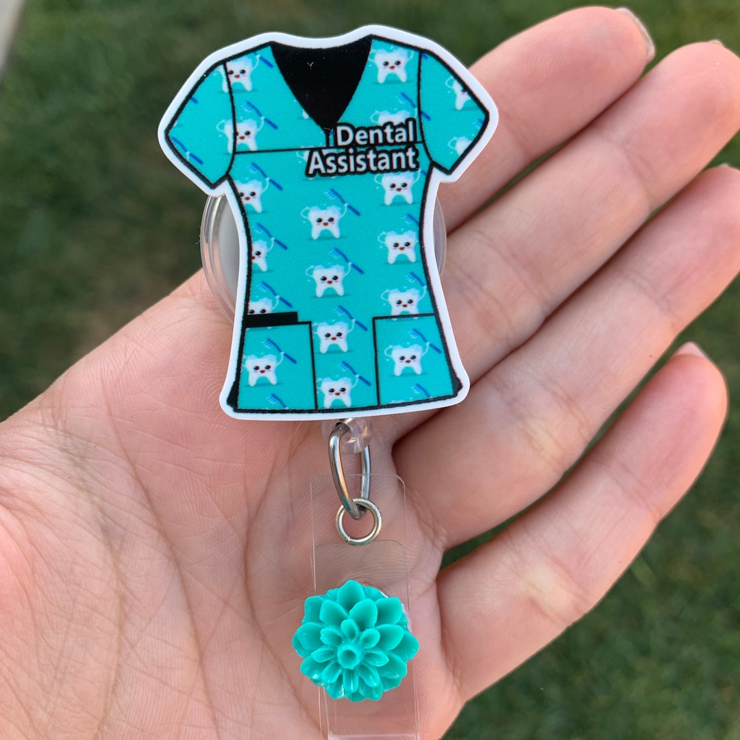 Dental Assistant Badge Reelretractable Nurse Badge Reel Etsy