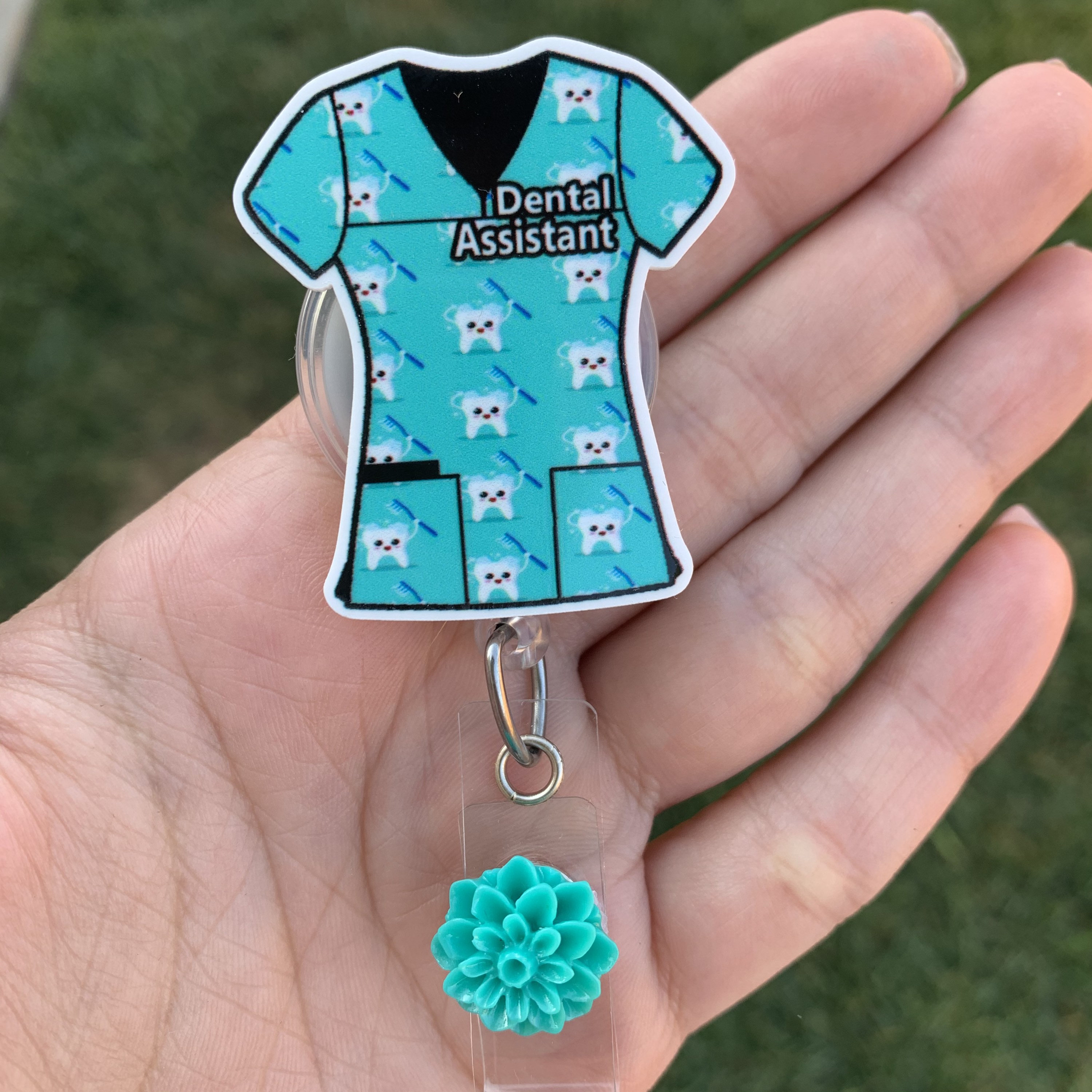 Dental Assistant Badge Reelretractable Nurse Badge Reel Etsy