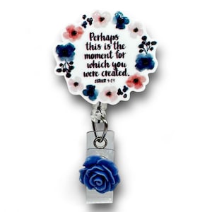 Bible Verse Retractable Badge Reel, Medical/Nursing ID Holder, Bible Quote/Gift