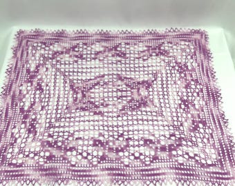 Butterfly Ombré Doily, Crochet Doily, Crochet Tablecloth, Crochet Centerpiece, Lace Crochet Doily, 22x18.5”
