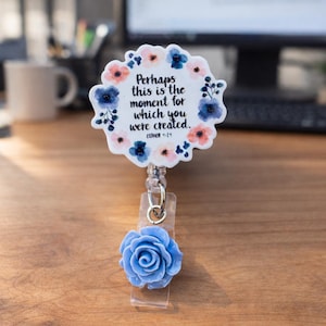 Bible Verse Retractable Badge Reel, Medical/Nursing ID Holder, Bible Quote/Gift