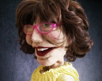Professional Puppet - Adorable Personality - Soft Sculpted Lady Puppet - Custom Handmade by Maker Dave Baker from the Puppet Arts Workshop