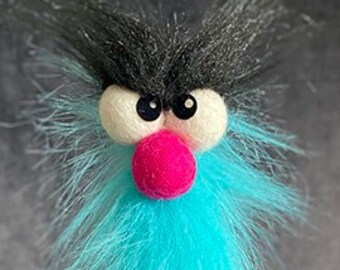 Expanda Monster - Sky Blue - A furry growing rod puppet - by Puppet Arts Workshop