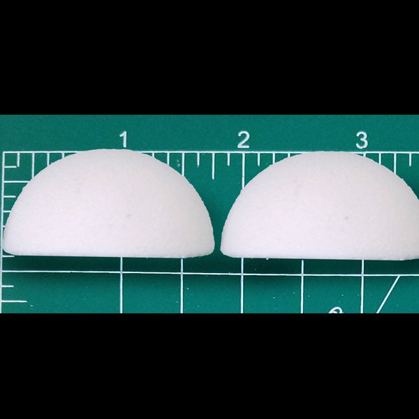 40mm ( ≈ 1-5/8") White EVA Foam Puppet Eye Blanks - Black Light Reactive - Amazing for Professional Puppets -  Set of two 1/2 Spheres