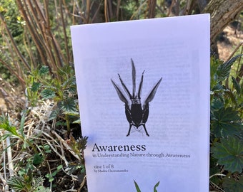 Awareness - Zine 1 of 8 - digital download (nature zine, plant zine, zine, nature gift, zine set, nature vs capitalism, environmental zine)