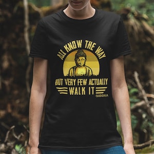 Buddha T Shirt, Cool Buddha Shirts, Buddhist Shirt, Yoga Shirts for Mens Womens Kids, Namaste Shirt, Wisdom Shirt TSC225