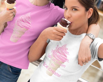 Camiseta de cono de helado, camiseta para amantes de los postres congelados, camiseta de verano de dulces TSC037 regalo para papá