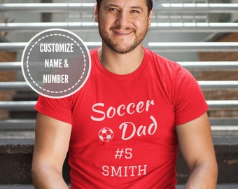 Camiseta personalizada para papá de fútbol, regalo del Día del Padre, camiseta personalizada para papá TSC053, regalo para papá