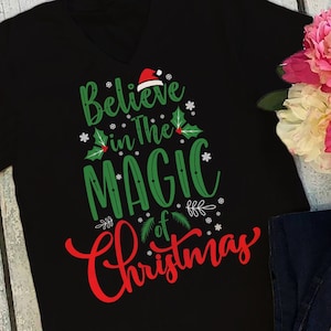 Magic of Christmas T Shirt, Christmas Shirts, Holiday Outfit, Xmas Gifts  TSC112